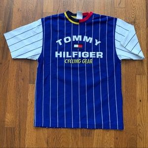 Vintage 90s youth Hilfiger cycling gear tee
